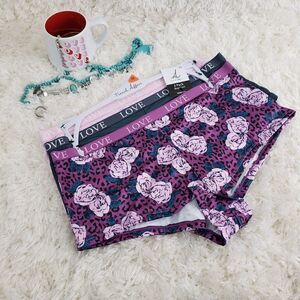 French Affair BOYSHORT 2X Multicolor 3 Pack flower  logo waist Sexy